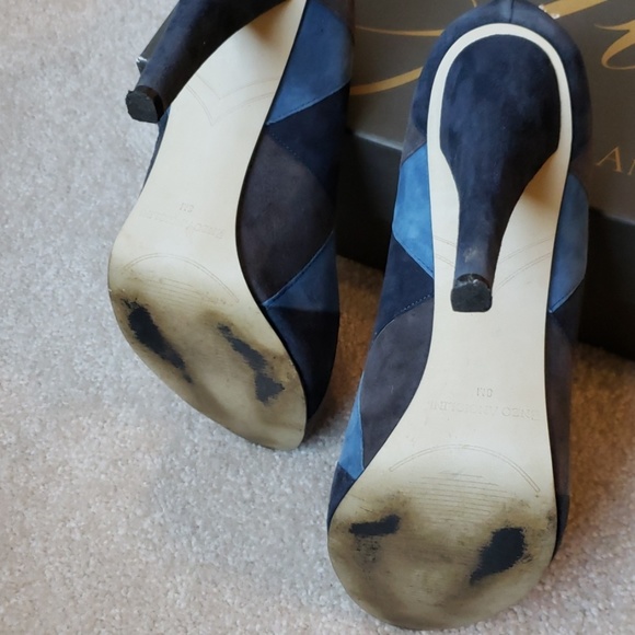 Enzo Anglioni - Suede heel - dk grey/navy/blue 8M - Picture 5 of 8